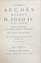 ULTIMAS ACÇÕES DELREY D. JOÃO IV
